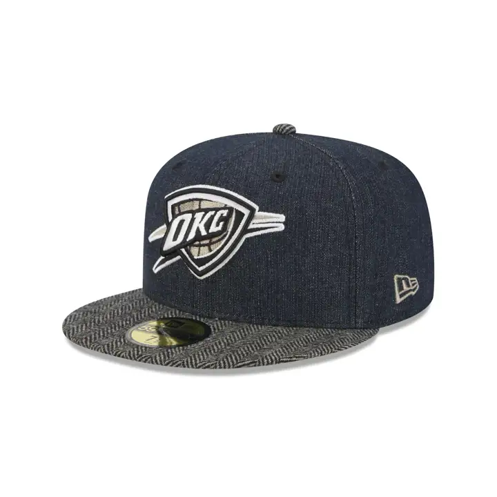 Oklahoma City Thunder NBA Blk Denim Tweed 59FIFTY JEAN/AST/