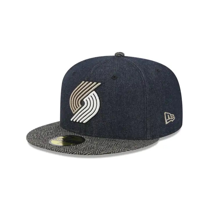 Portland Trail Blazers NBA Blk Denim Tweed 59FIFTY DENIM/AST