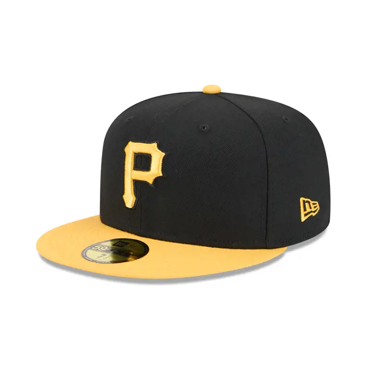 Équipe MLB des Pirates de Pittsburgh - Casquette 59FIFTY Noire/Verte foncée