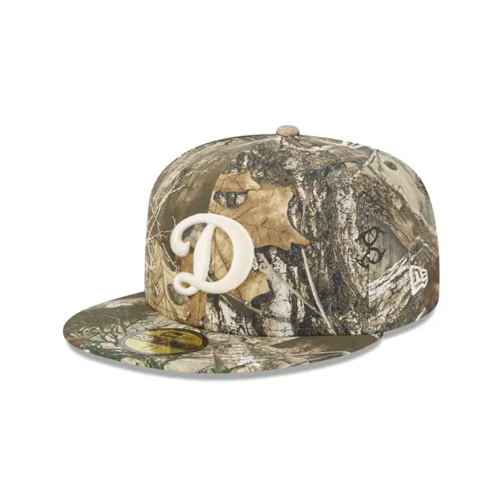 "Los Angeles Dodgers \"D\" MLB Tree-Dub 59FIFTY CAMO/GRY"