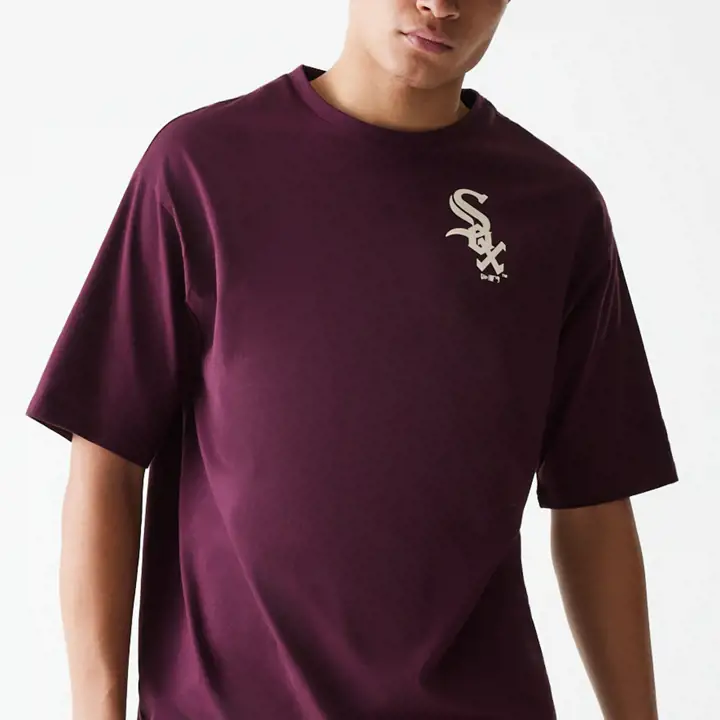 T-shirt Homme MLB Chicago White Sox Merlot Coupe Droite Série Mondiale