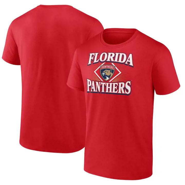 T-shirt Florida Panthers NHL Rétro Grille Rouge