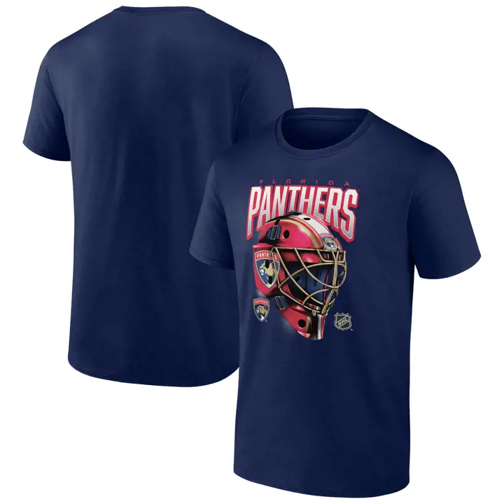 T-shirt masque de gardien de but NHL Florida Panthers Bleu marine