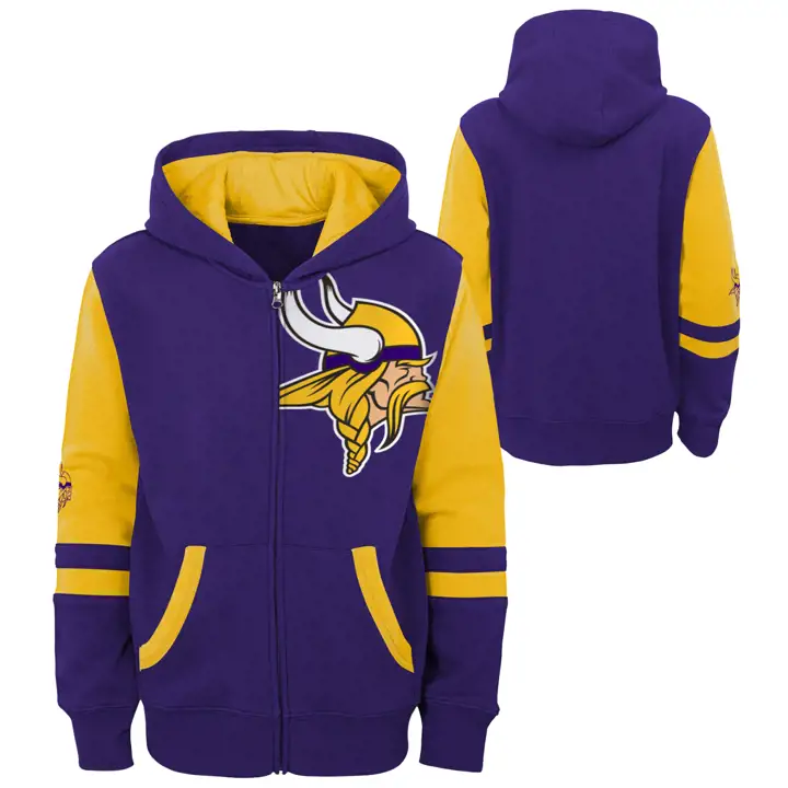 Minnesota Vikings NFL Kids Stadium FZ Hoodie pourpre