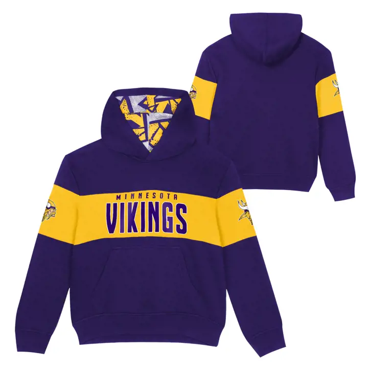 VIKINGS NFL Enfants Sweat à Capuche Zone Rouge pur
