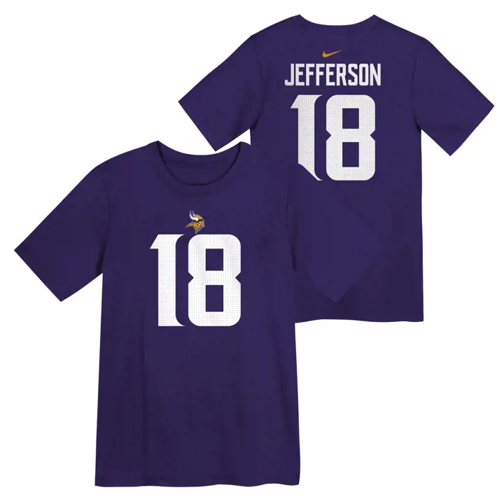 T-shirt Enfant NFL Minnesota Vikings Joueur N&N Justin Jefferson