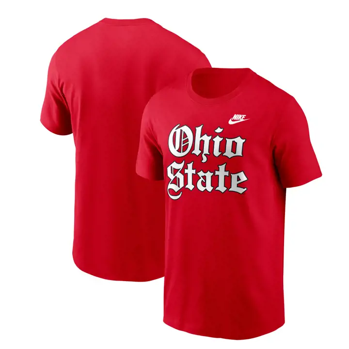 T-shirt rouge Ohio State Buckeyes NCAA Old English