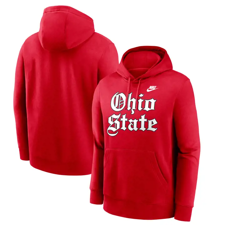 Sweat à capuche Ohio State Buckeyes NCAA Old English Rouge