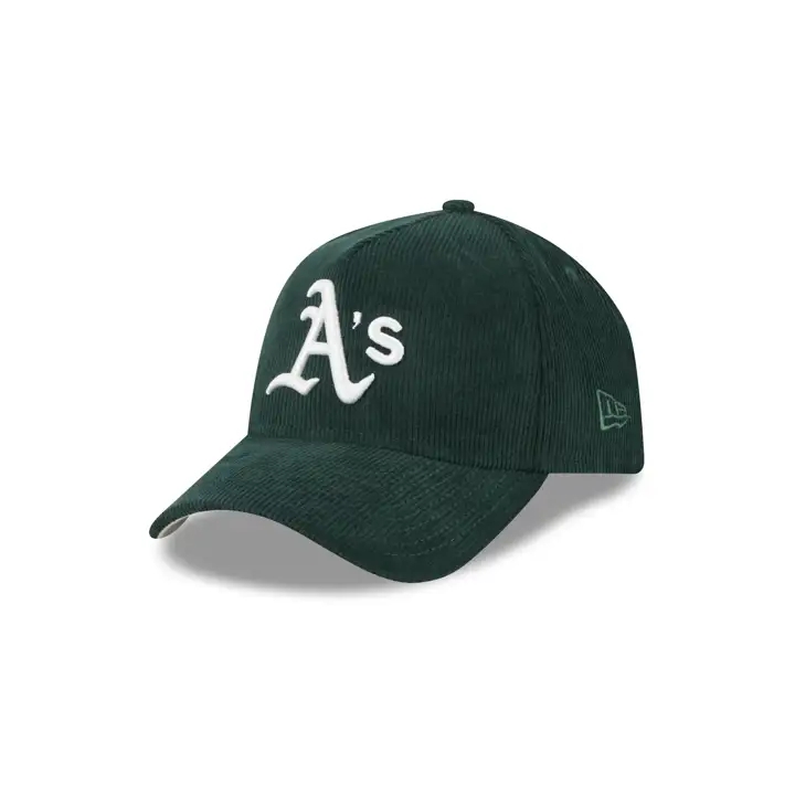 Casquette 9FORTY en velours côtelé vert foncé des Oakland Athletics MLB DKGRN/DKGRN