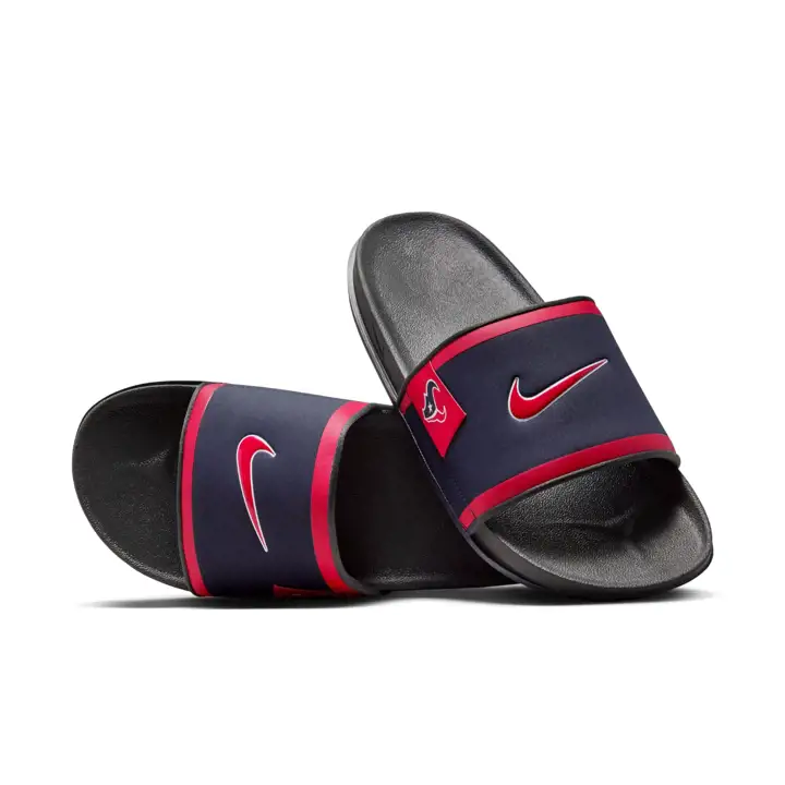 Houston Texans Claquettes Nike Off Court ROUGE