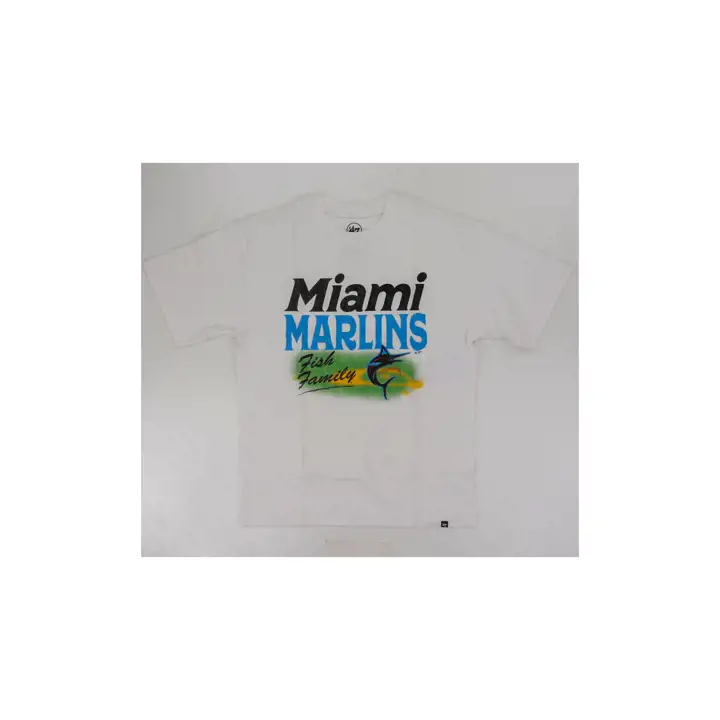 T-shirt MLB 47 Field Foundation Miami Marlins BLANC