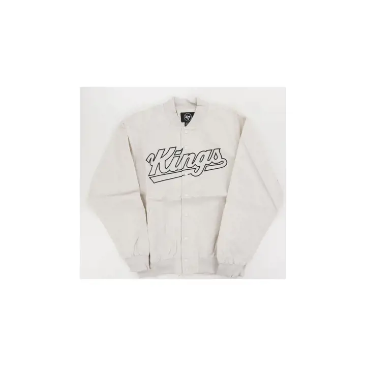 Veste bomber en sergé NBA Sacramento Kings ivoire