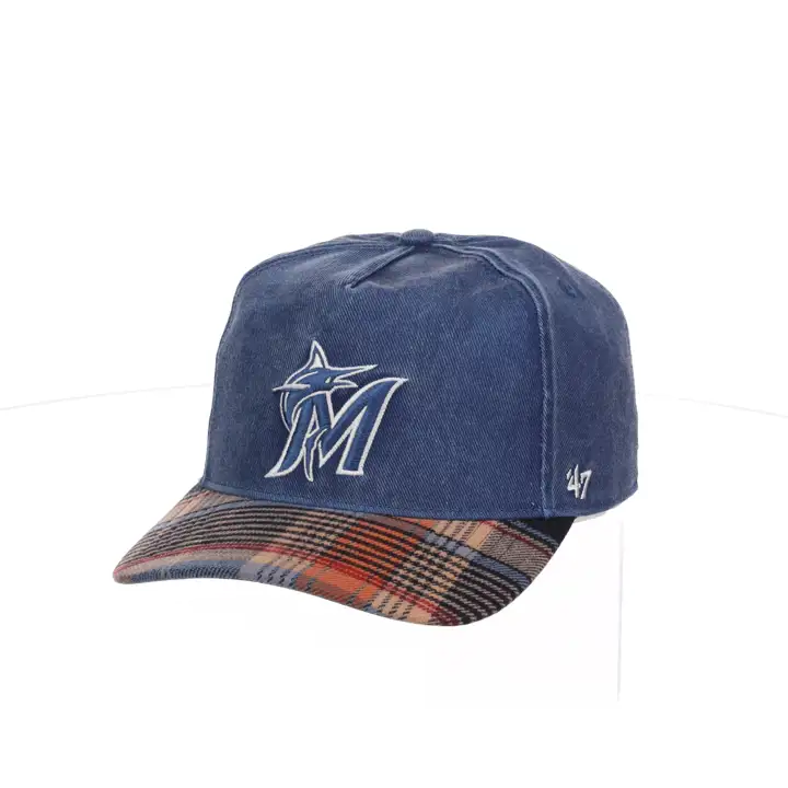 Miami Marlins MLB CASQUETTE BRIARWOOD '47 HITCH DENIM/PLAID