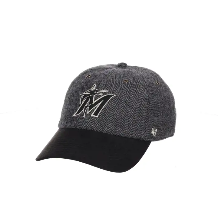 Miami Marlins MLB CHARCOAL CHERRINGTON '47 CLEAN UP BLK
