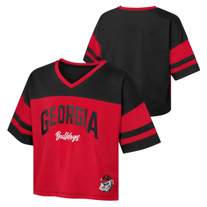 T-shirt Fille NCAA Georgia Bulldogs The Play Maker 24 ROUGE