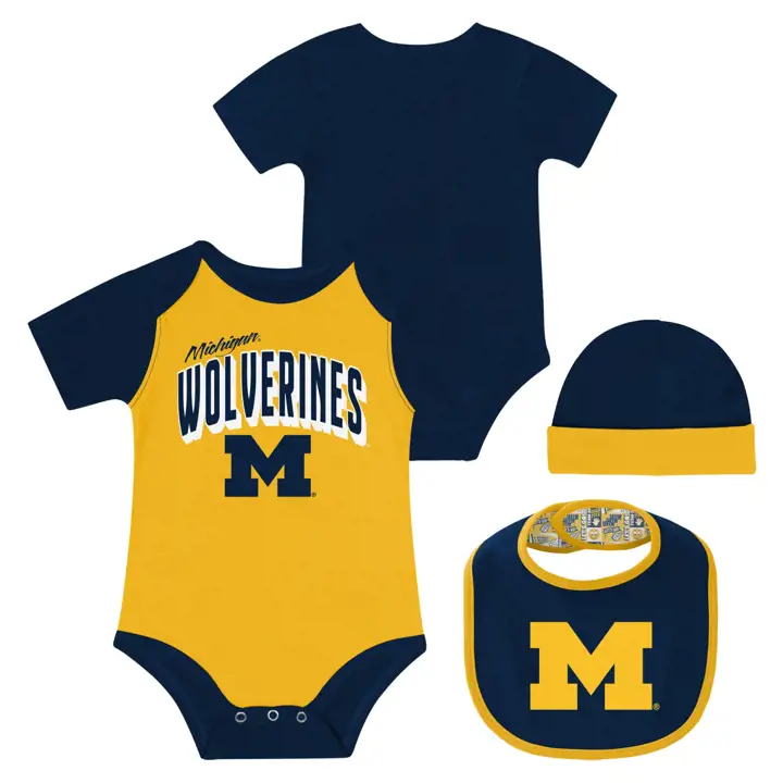 Ensemble bavoir et bottillons Wolverines NCAA Dynamic Duo Advantage 24 Na