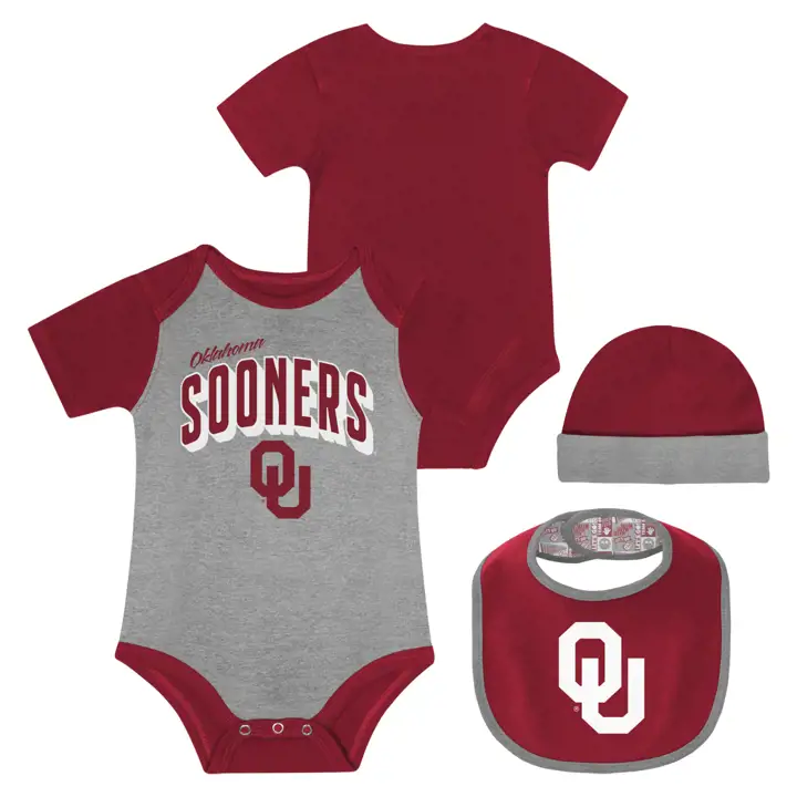 Sooners NCAA – Avantage Dynamique Duo Bavoir et Chausson – Ensemble 24 CRIM