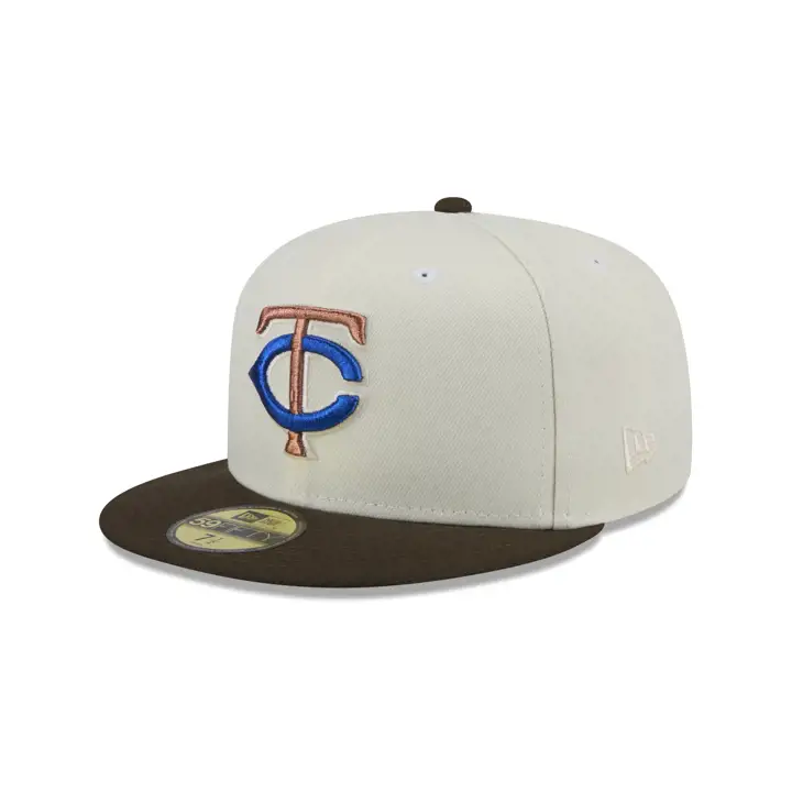 Minnesota Twins MLB CHROME WALNUT 59FIFTY DKGRY/WLNT/GRY