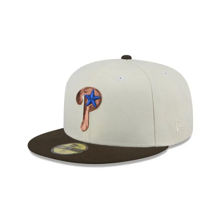 Philadelphia Phillies MLB CHROME WALNUT 59FIFTY DKGRY/WLNT/G