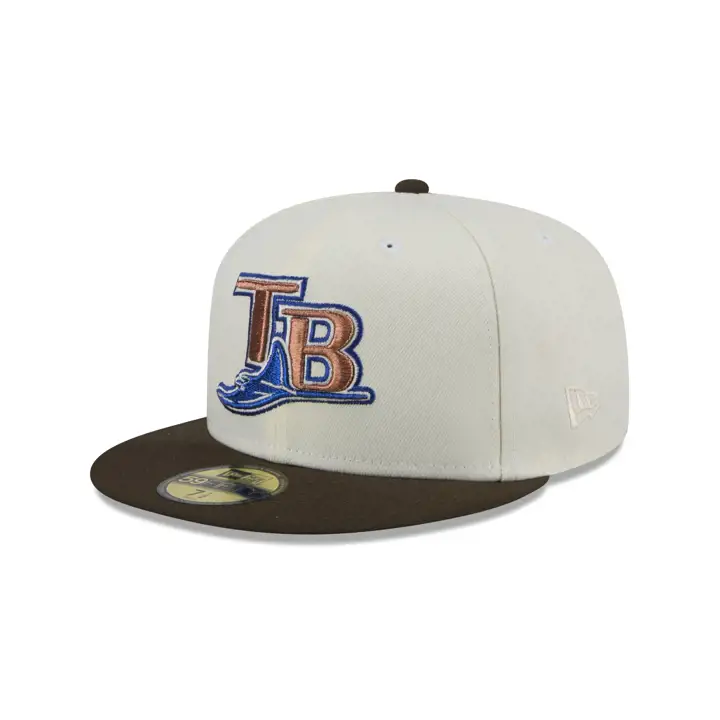 Casquette 59FIFTY MLB CHROME WALNUT Tampa Bay Rays DKGRY/WLNT/GRY