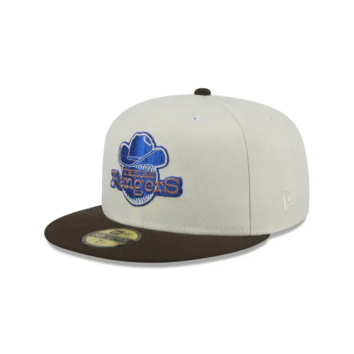Casquette 59FIFTY MLB Texas Rangers Chrome Noyer GRIS FONCÉ/NOYER/GRIS