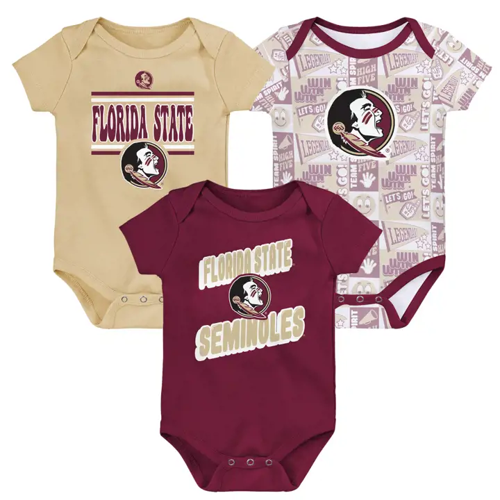 Ensemble 3 pièces NCAA nouveau-né Florida State Seminoles 24 Rouge