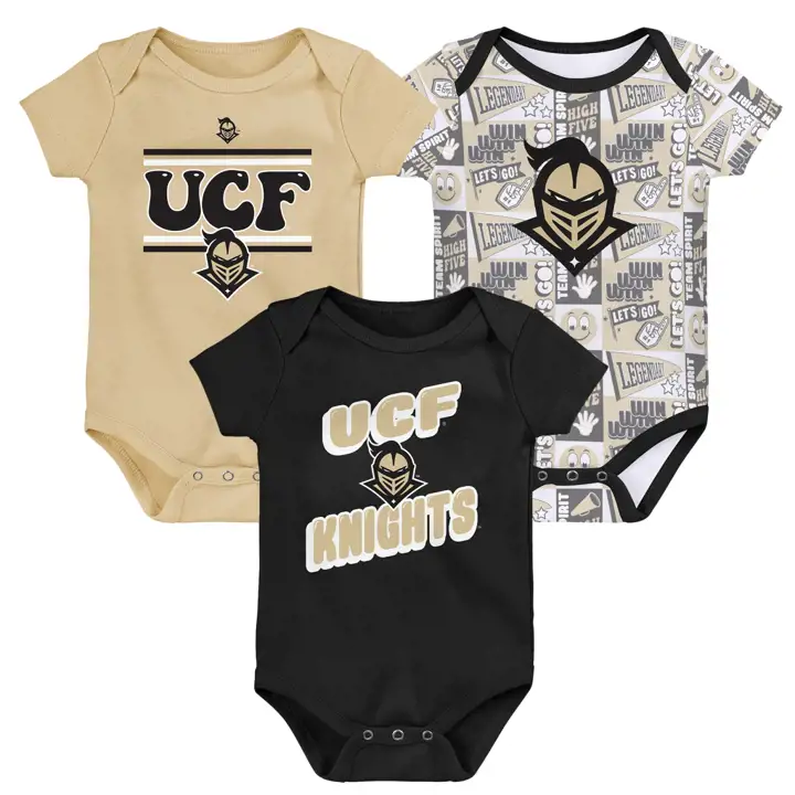 Ensemble 3 pièces NCAA UCF Knights pour nouveau-né 24 MO Noir