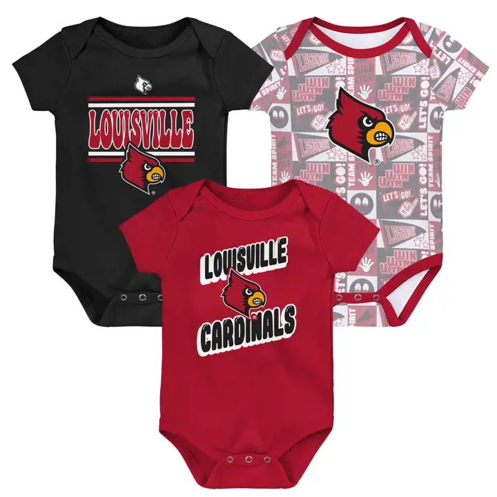 Louisville Cardinals NCAA Ensemble 3 pièces nouveau-né 24 Rouge