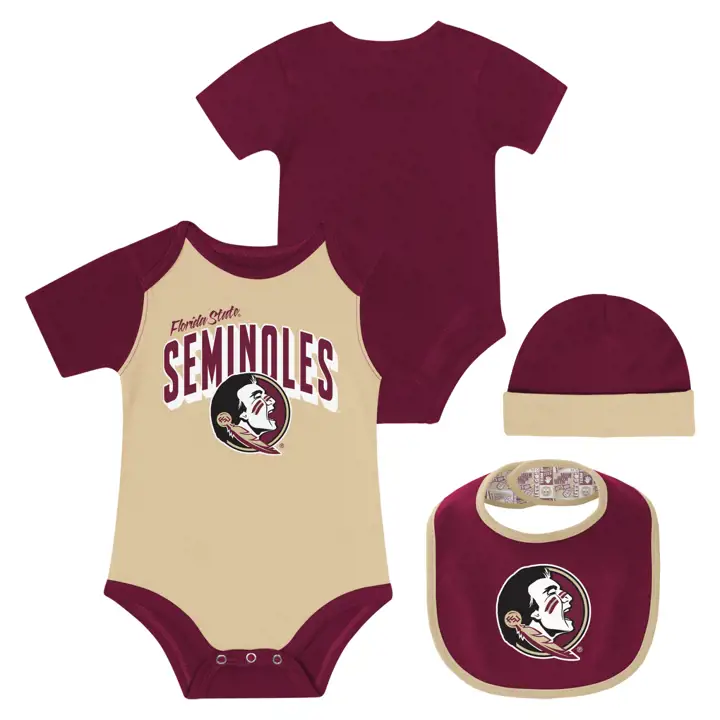 Ensemble bavoir et bottillons Seminoles NCAA Dynamic Duo 24 Rouge