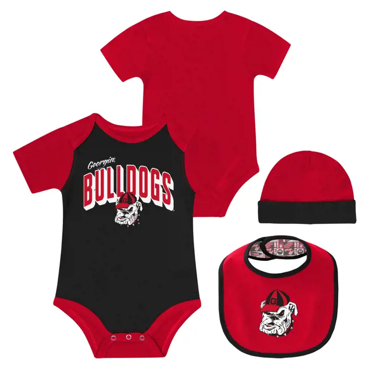Ensemble bavoir et chaussons Dynamic Duo Advantage NCAA Georgia Bulldogs