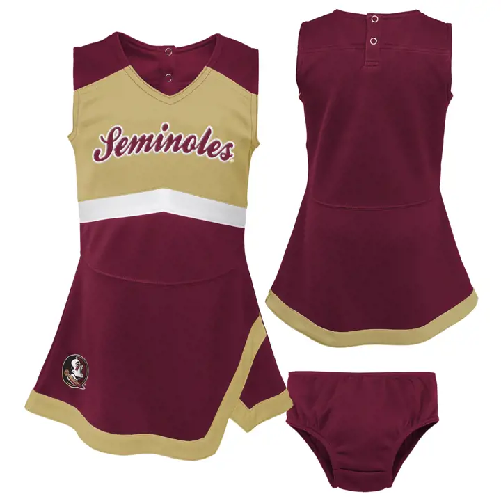 Robe de pom-pom girl NCAA Florida State Seminoles pour bébé fille