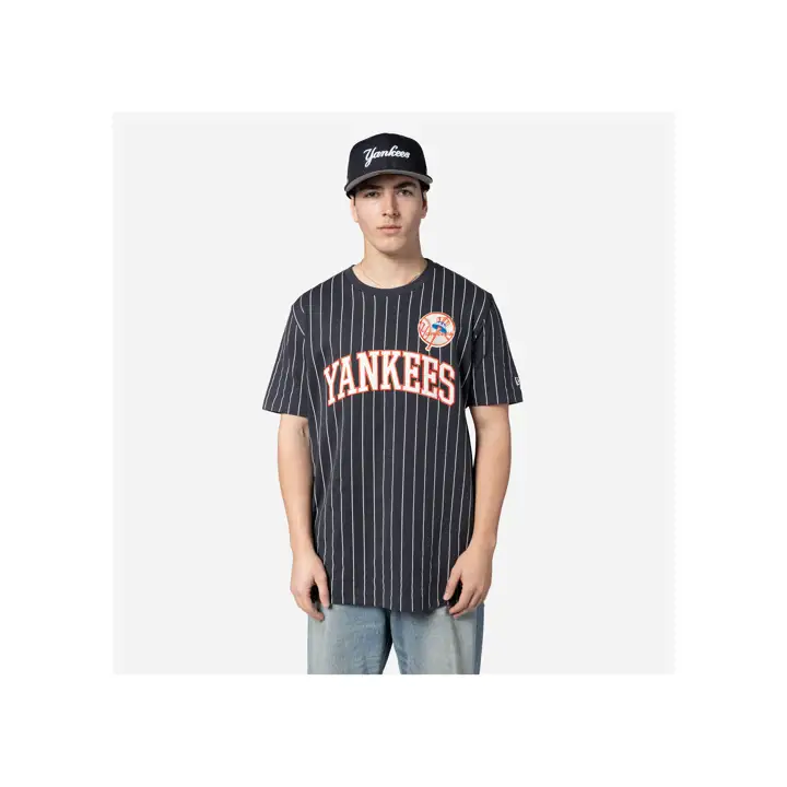 New York Yankees MLB NE Pinstriped Arched Top BLEU MARINE/IVOIRE