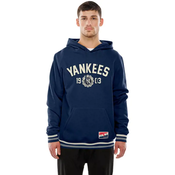 New York Yankees MLB Sweat à capuche double applique bleu marine