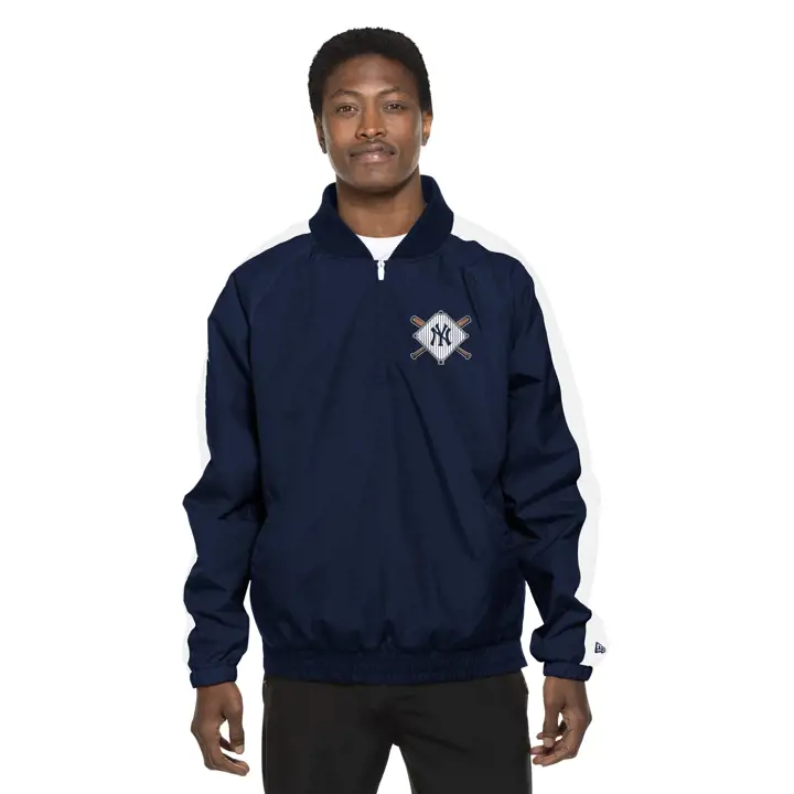 Coupe-vent quart de zip New York Yankees NE NAVY