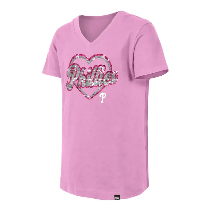 T-shirt à Paillettes Réversibles Cœur MLB Philadelphia Phillies pour Jeune Enfant 25