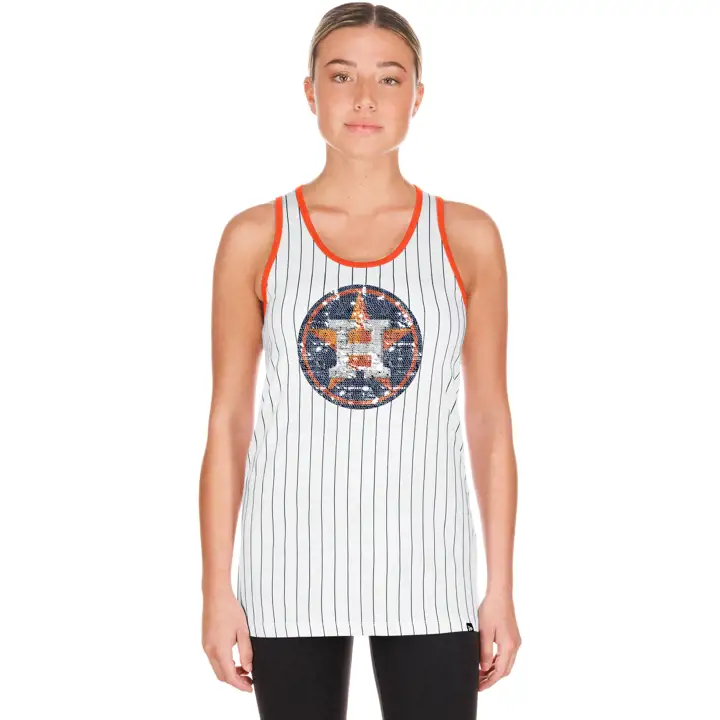 Débardeur rayé pour femme MLB Houston Astros New Era Game Day ORG