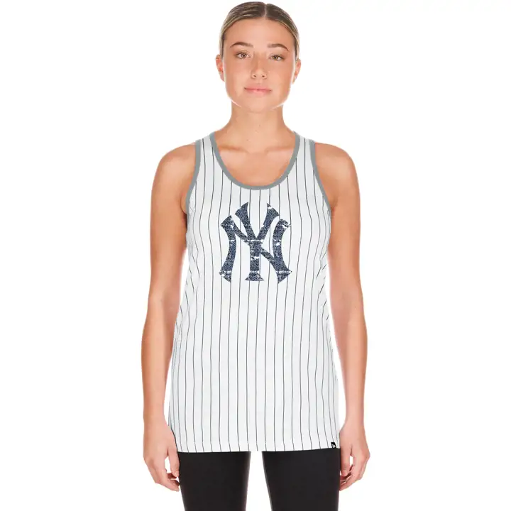 Débardeur rayé New Era Game Day MLB pour femme des New York Yankees GR