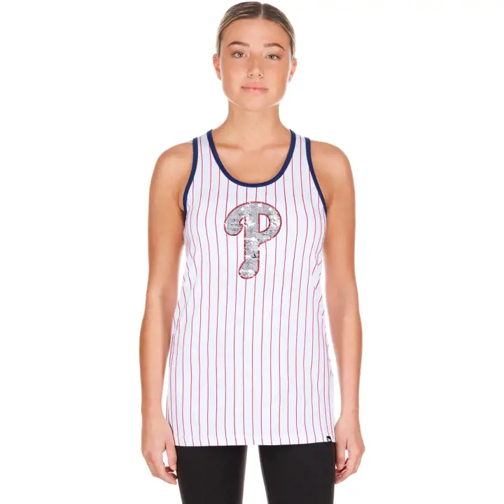 Débardeur rayé "Game Day" New Era MLB pour femme Phillies DKBL
