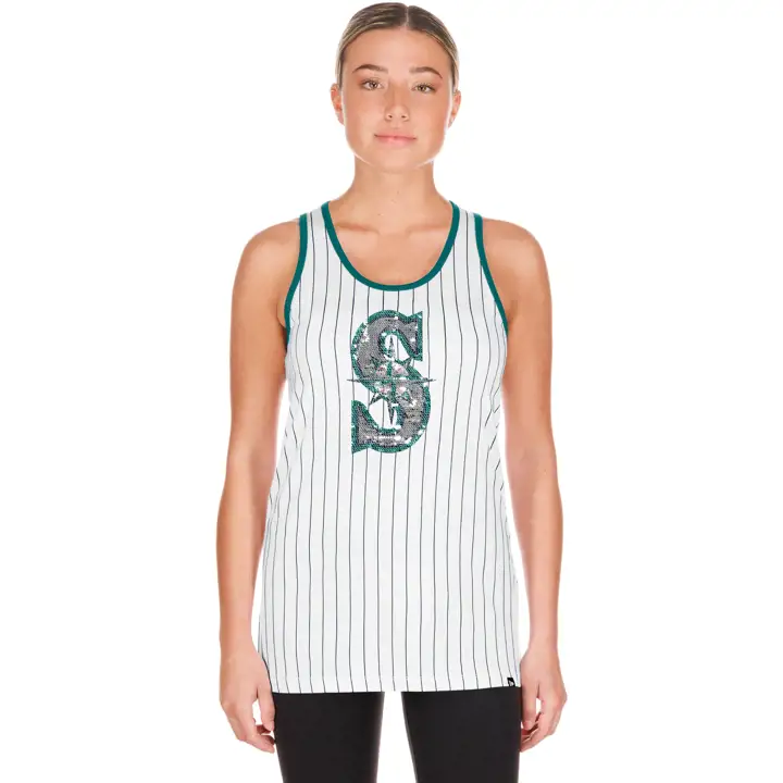 Débardeur Seattle Mariners MLB New Era Game Day Stripe pour femme TU