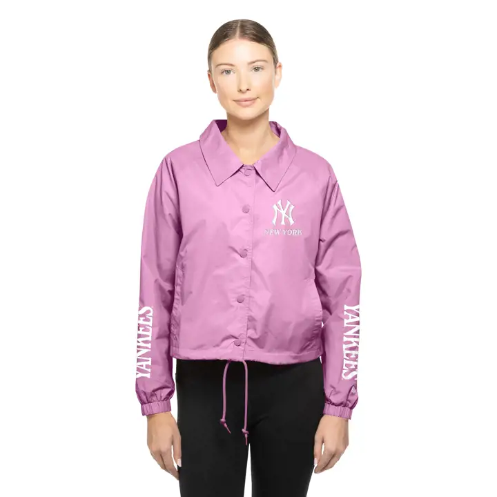 Veste d'entraîneur rose Yankees femme MLB New Era Game Day PNK