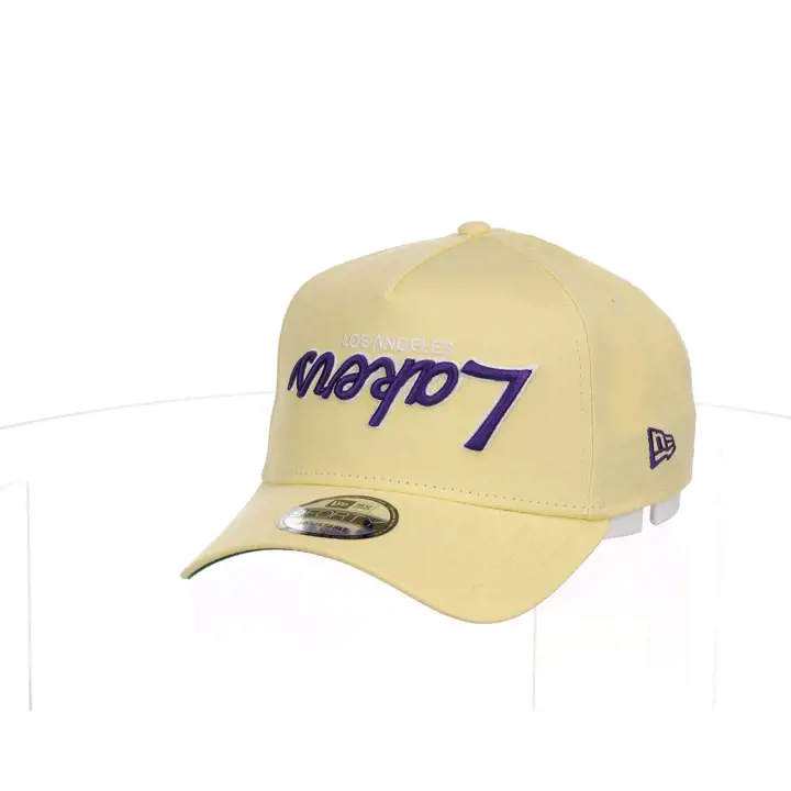 Lakers NBA LHD LA Upside Down Script 9FORTY A-Frame JAU/JAU/