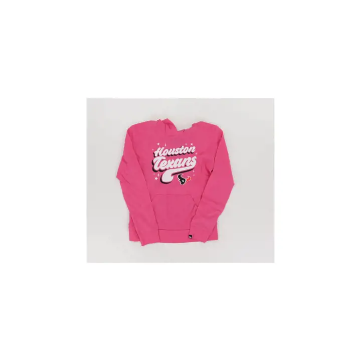 Houston Texans NFL Sweat à capuche enfant fille Wordmark rose