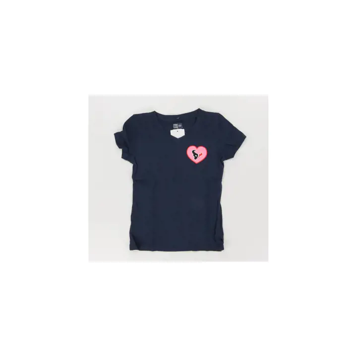 T-shirt marine NFL Houston Texans Fille Coeur Logo Junior