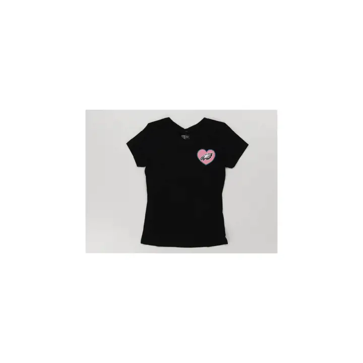 T-shirt Fille Logo Cœur NFL Philadelphia Eagles Noir
