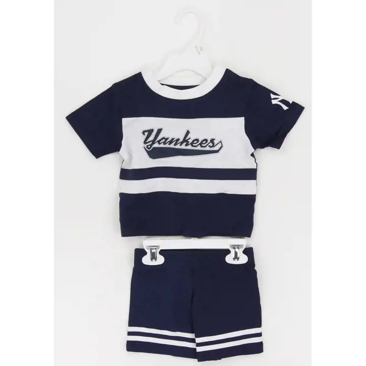 NEW YORK YANKEES MLB Ensemble 2 pièces short et t-shirt bébé avec balle bonus marine
