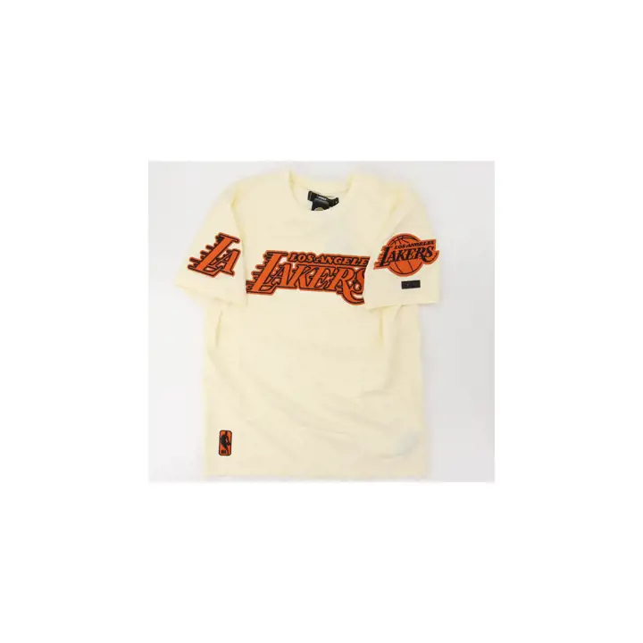 T-shirt Los Angeles Lakers NBA Full-Court Press Ivoire/Orange