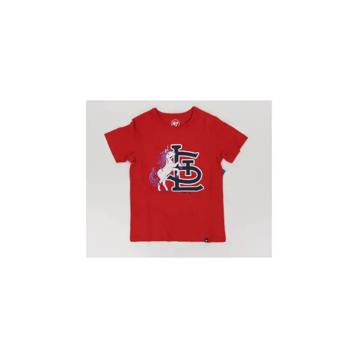 T-shirt court Franklin rouge MLB pour filles, les Cardinals de St. Louis