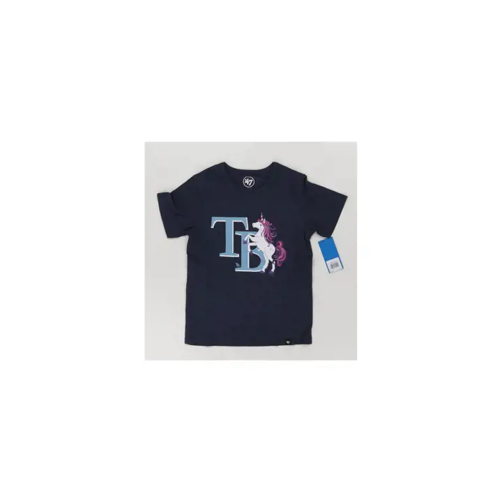 T-shirt Franklin MLB pour fille des Tampa Bay Rays, manches courtes, bleu