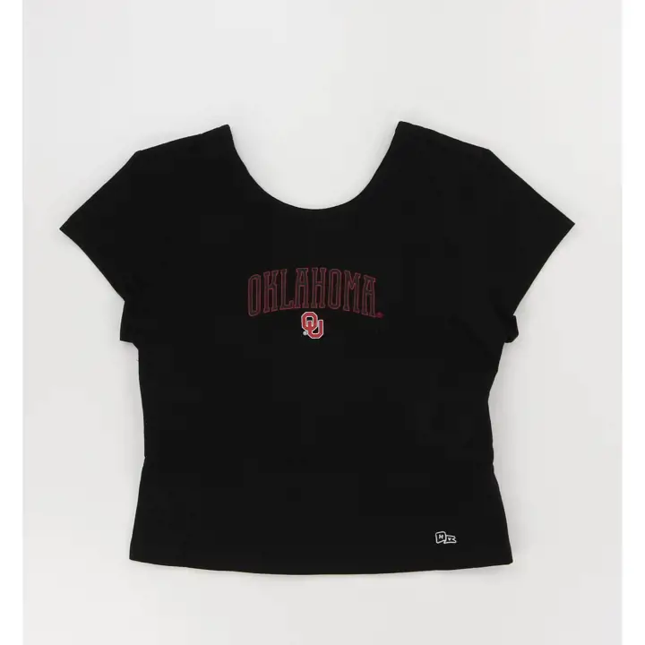Oklahoma Sooners NCAA Femme Hype & Vice Comeback Top Noir