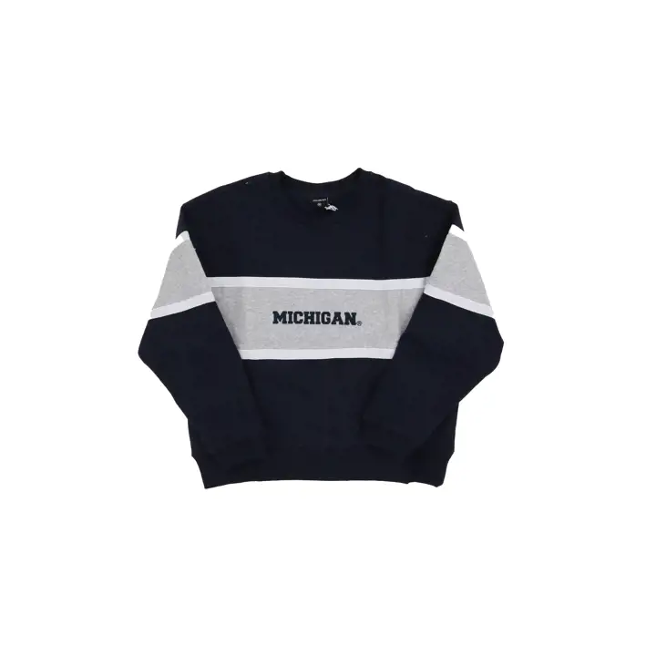 Michigan Wolverines NCAA - Sweat-shirt classique col rond Hype & Vice pour femme